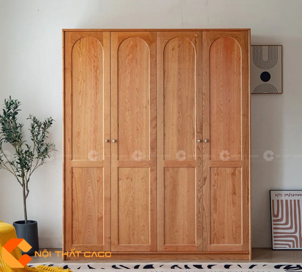 Tủ Quần Áo Gỗ Công Nghiệp TAM064 4 Cánh Hiện Đại 