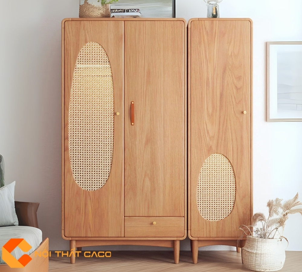 Tủ Quần Áo Gỗ Công Nghiệp TAM069 Thiết Kế Hiện Đại 