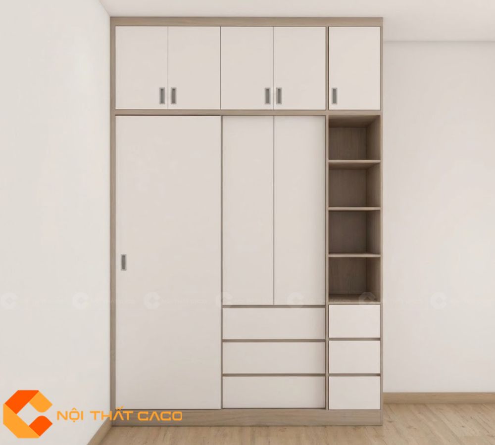 Tủ Quần Áo Gỗ Công Nghiệp TAM097