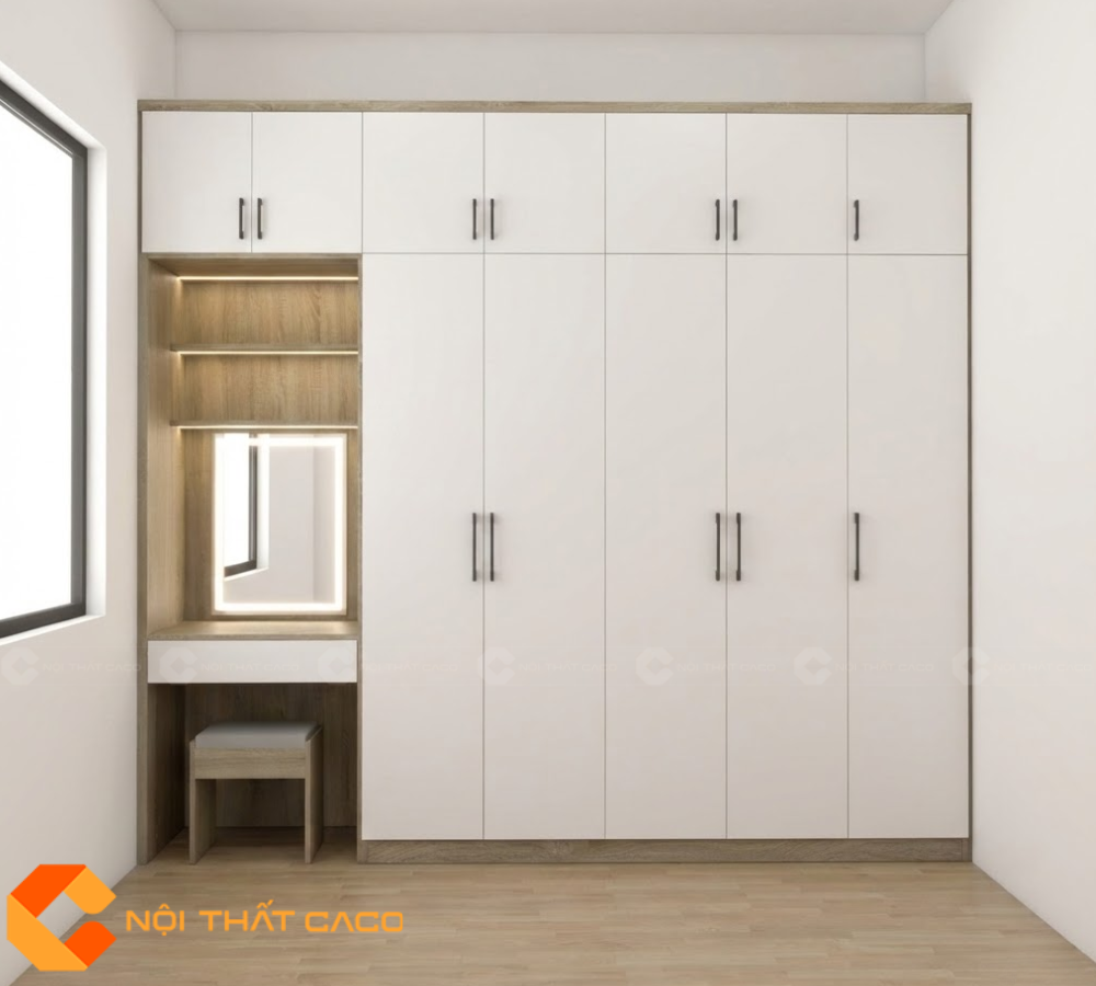 Tủ Quần Áo Gỗ Công Nghiệp TAM098