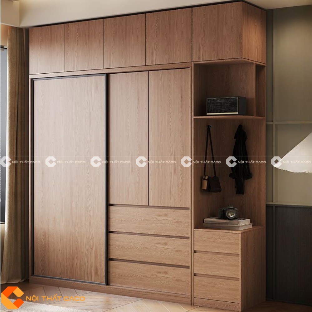 Tủ Quần Áo Gỗ MDF Thiết Kế Tối Ưu, Kiểu Dáng Đẹp - TAM064