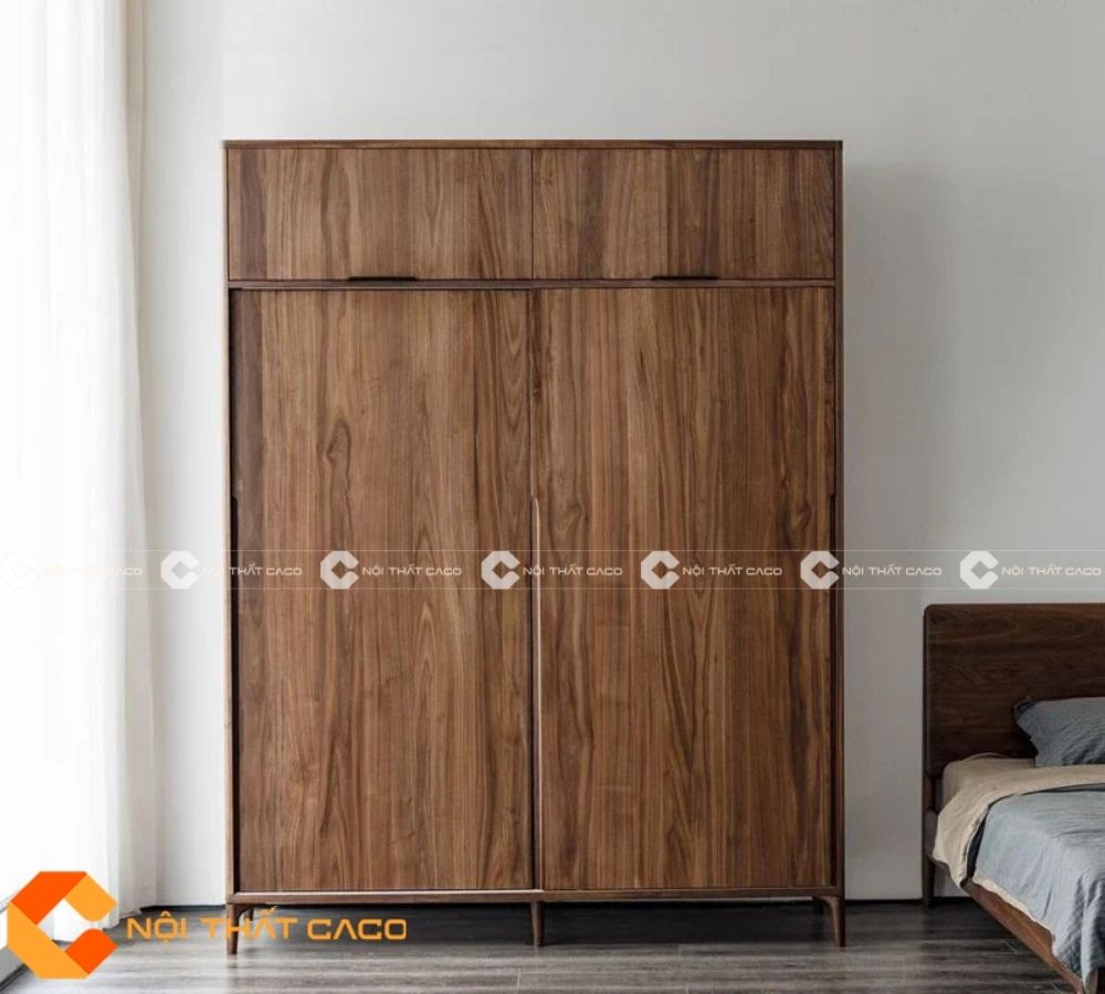 Tủ Quần Áo Gỗ Tự Nhiên TATN068 Cổ Điển, Sang Trọng 