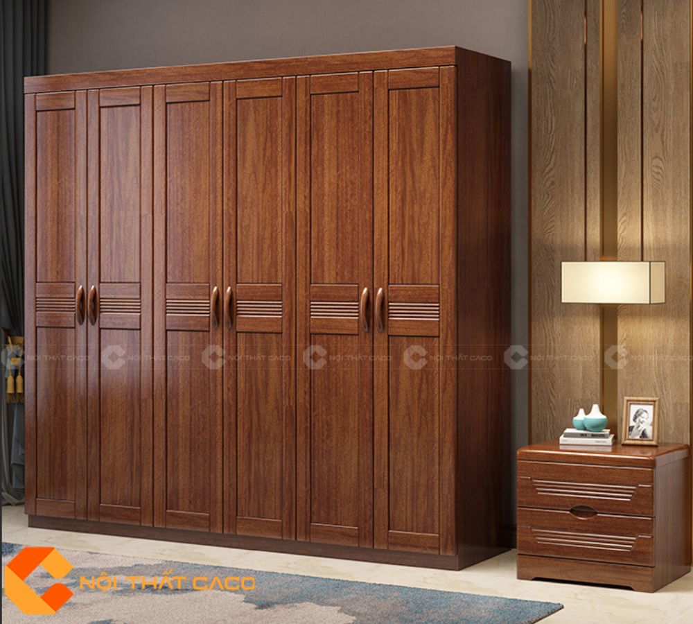 Tủ Quần Áo Gỗ Tự Nhiên TATN072 Đẹp Sang Trọng 