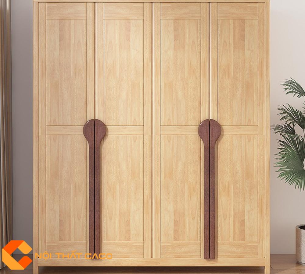 Tủ Quần Áo Gỗ Tự Nhiên TATN073 Thiết Kế Hiện Đại 