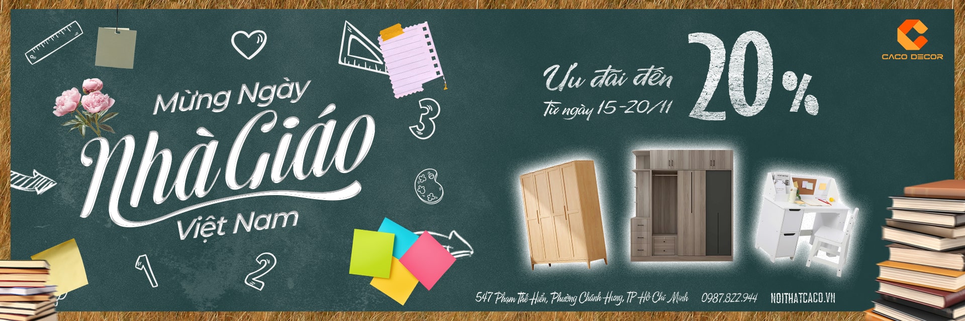 Nội Thất CaCo ưu đãi mừng ngày Nhà giáo Việt Nam 20.11