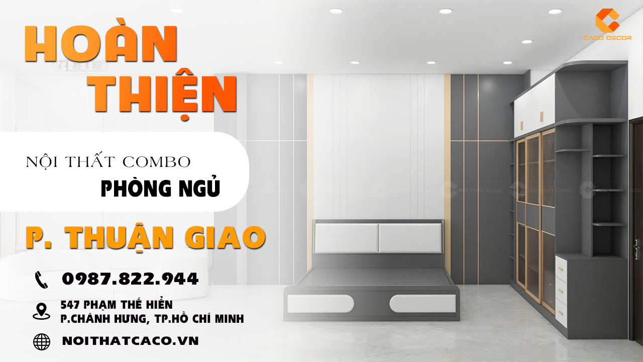 avatar video Hoàn Thiện Combo Phòng Ngủ Tone Xám Trắng Phường Thuận Giao