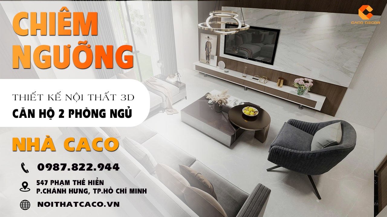 avatar video Thiết Kế Nội Thất 3D Căn Hộ 2 Phòng Ngủ