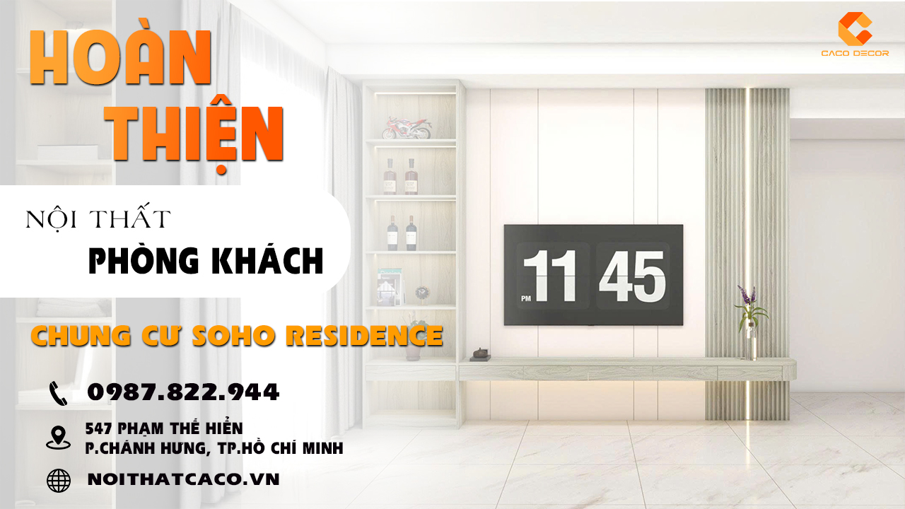 avatar video Hoàn Thiện Nội Thất Phòng Khách Tại Chung Cư Soho Residence