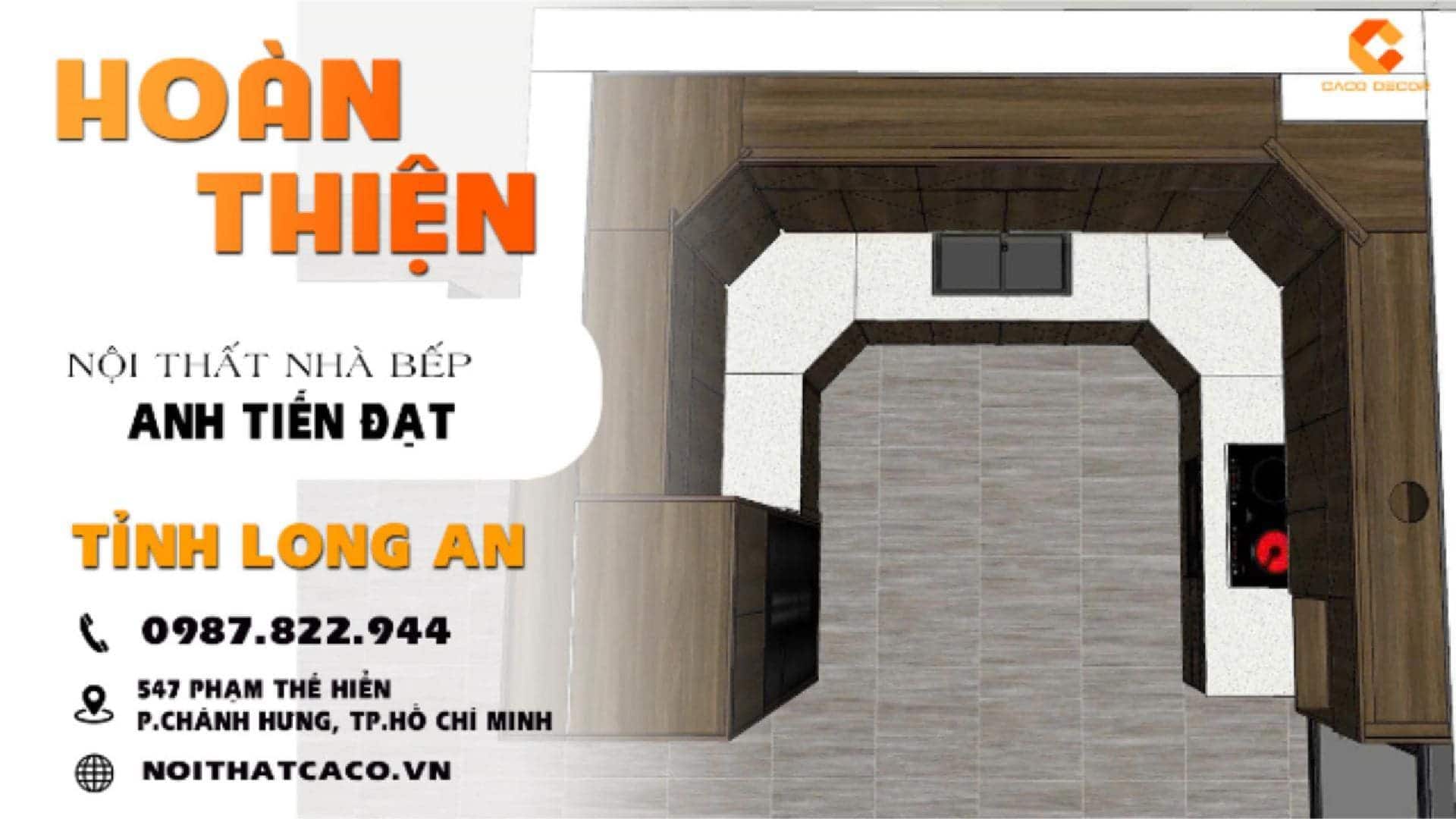 avatar video Bàn Giao Tủ Bếp Gỗ Óc Chó Chữ U Sang Trọng Tại Long An